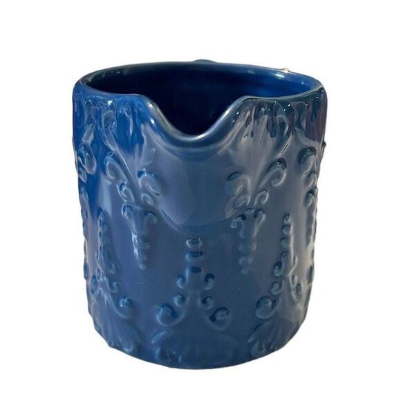 BIA French Blue Decorative Stoneware Table  Creamer with Handle - Picture 2 of 4